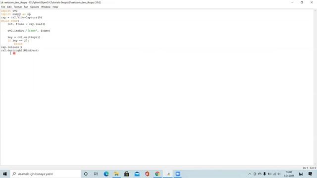 Python ve OpenCv Eğitimi Ders 1: webcam dosya okuma ve dosyaya yazma смотреть онлайн