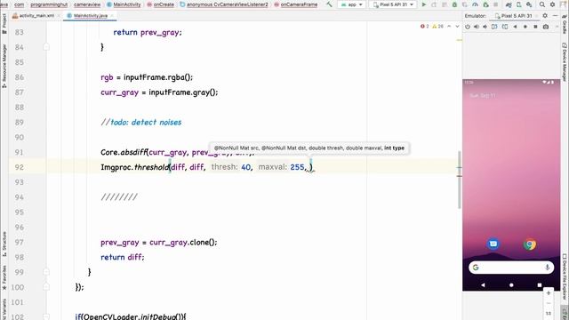 #5 | Detecting live movements from camera | Android studio project | java | openCV смотреть онлайн