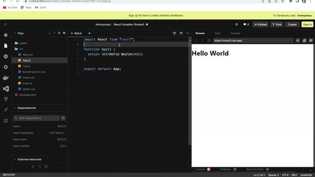 React hooks - usestate hook ( on codesandbox ) смотреть онлайн