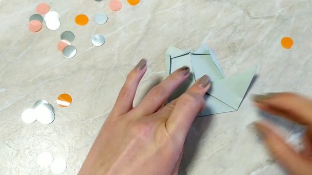 ОТКРЫТКА НА 8 МАРТА. Оригами котик ПУШИН из бумаги
