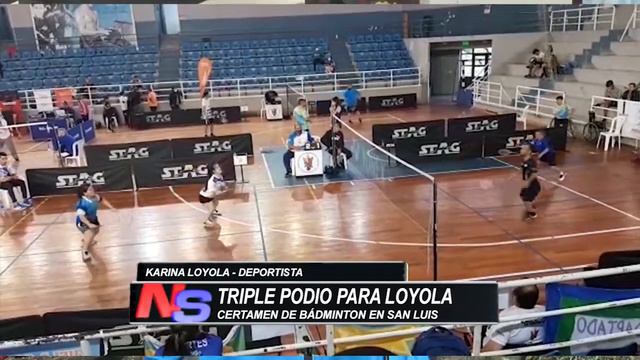 Triple podio para Karina Loyola en un certamen de Bádminton en Villa Mercedes смотреть онлайн