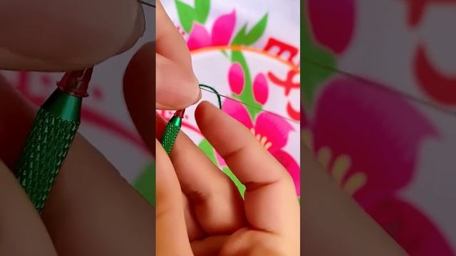 Embroidery crochet threading method смотреть онлайн