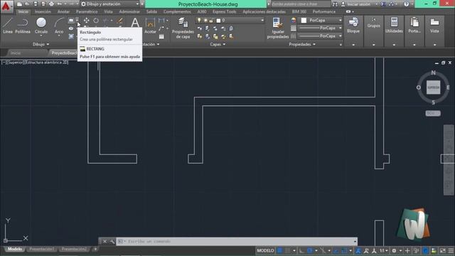 AutoCAD 2016, Creando puertas con comando rectángulo y giro, curso completo en español, cap 4.2.a. смотреть онлайн
