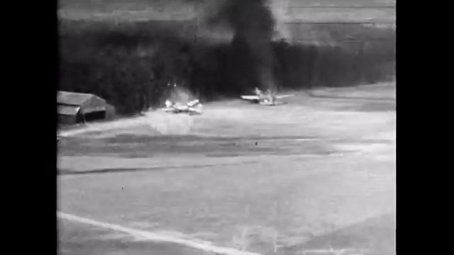 US WWII Fighters Strafing Targets In Germany смотреть онлайн