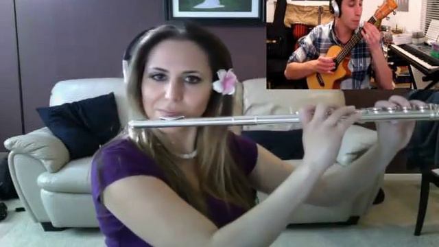 I'm Yours Cover Ukulele and flute duet смотреть онлайн