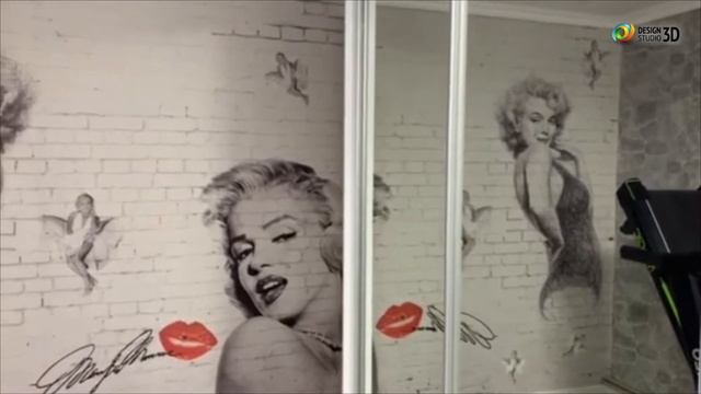 Отзыв на 3D фотообои "Мэрилин Монро. Настенная роспись" смотреть онлайн