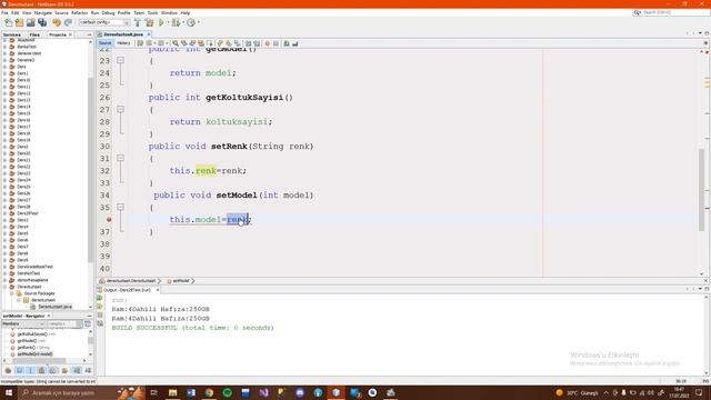 JAVA Dersleri 30 - Contructor Yapısı ( Getter - Setter Metodlar ) смотреть онлайн