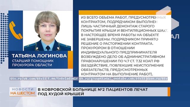 В ковровской больнице №2 пациентов лечат под худой крышей смотреть онлайн