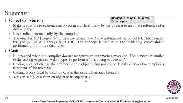 L18-V3- Static and Dynamic Binding in Java - OOP смотреть онлайн