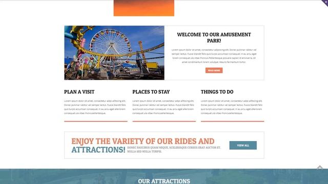 Amusement Park Responsive Website Template - 51314 смотреть онлайн