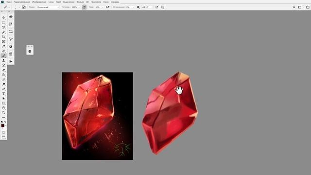 Как рисовать кристалл по туториалу? Полный процесс рисования смотреть онлайн