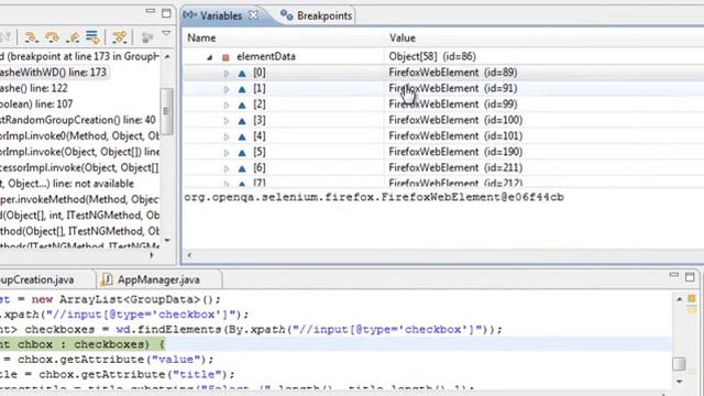 Selenium 2.0: просмотр элементов веб-страницы в отладчике смотреть онлайн