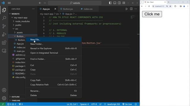 React js how to add CSS styles ? смотреть онлайн
