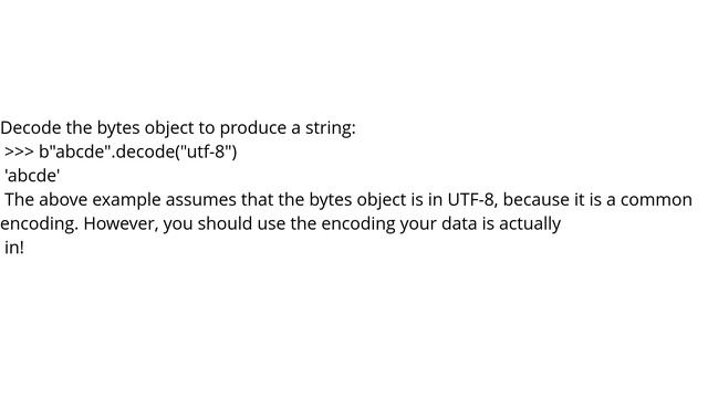 Convert bytes to a string смотреть онлайн