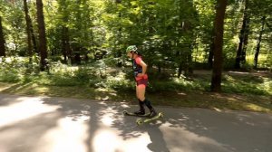 Как безопасно встать на лыжероллеры? урок 1 #лыжероллеры