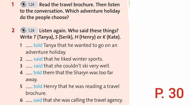 English Plus 7. Ex 1,2 P. 30