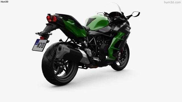 Kawasaki Ninja H2 SX 2023 3D model by Hum3D.com смотреть онлайн