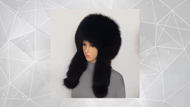 Шапка "Вьюга" из песца чёрного цвета смотреть онлайн