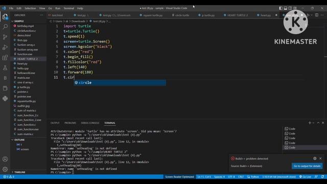 python turtle heart | draw heart python смотреть онлайн