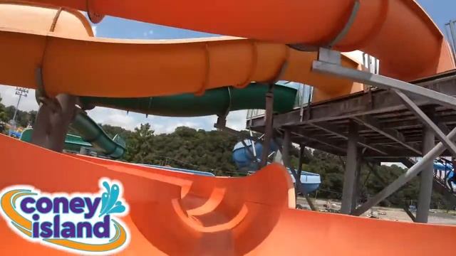 Coney Island's Twister Waterslides POV смотреть онлайн