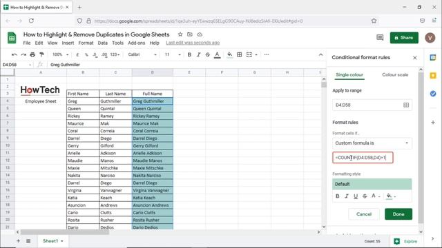 Google Sheets: How to Filter & Remove Duplicates [Using Formulas & Conditional Formatting] смотреть онлайн