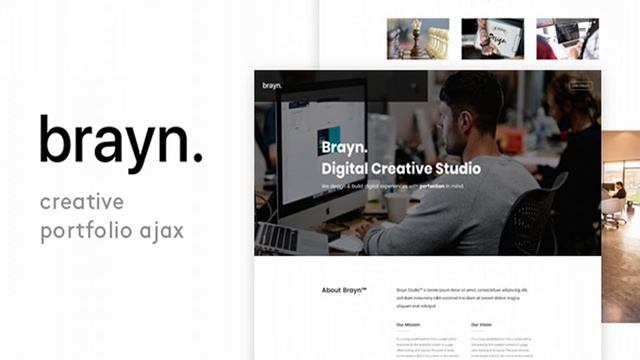 Brayn - Creative Portfolio Agency Ajax Template | Themeforest Website Templates and Themes смотреть онлайн