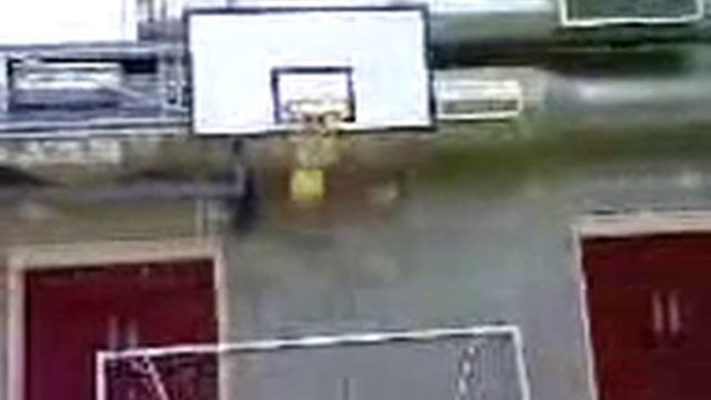 Football tricks - rainbow flick into basketball hoop смотреть онлайн