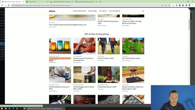 Scraping eHow.com - using Crawlomatic and Puppeteer/HeadlessBrowserAPI смотреть онлайн
