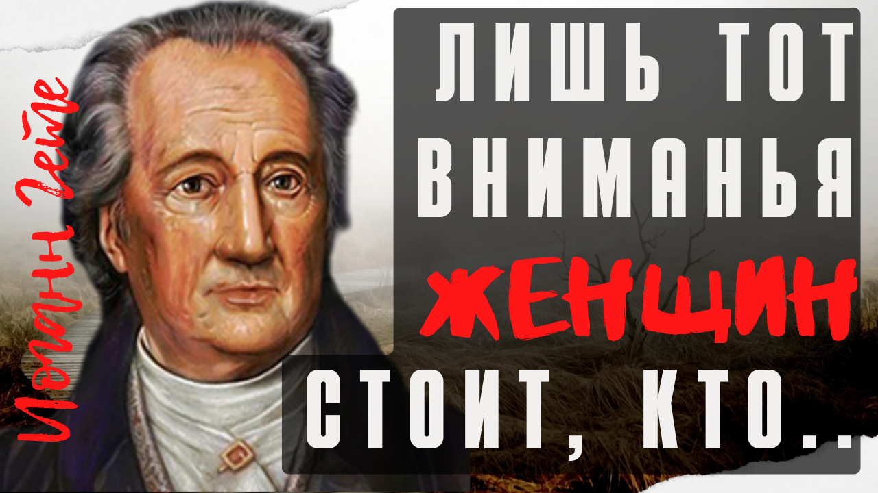 Иоганн Вольфганг Гете- короткие, но невероятно точные цитаты.. смотреть онлайн