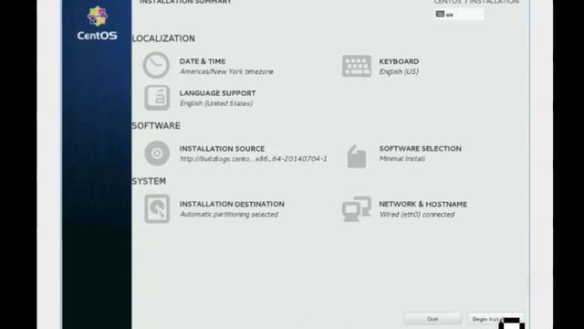 Install CentOS 7 RC Minimal смотреть онлайн