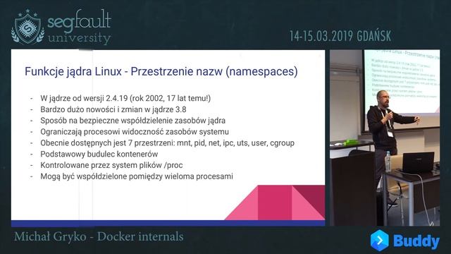 SegFault University Gdańsk, 14-15 marca 2019. Michał Gryko: "Docker internals" смотреть онлайн
