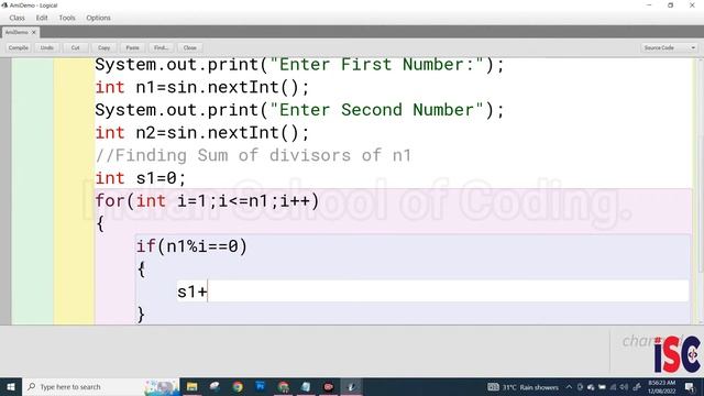 Java Program to Check Amicable Number. смотреть онлайн