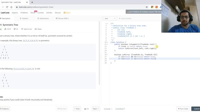 101. Symmetric Tree [Java] - Leetcode смотреть онлайн