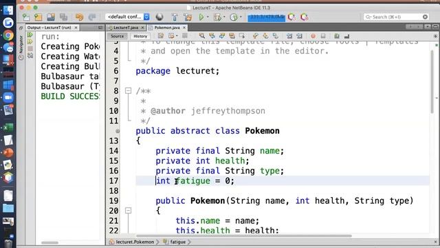 CIT2613#2911 Lecture T Inheritence Water Pokemon example, abstract, final смотреть онлайн