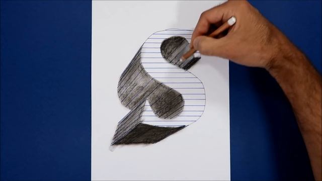 Draw a Letter S on Line Paper 3D Trick Art смотреть онлайн