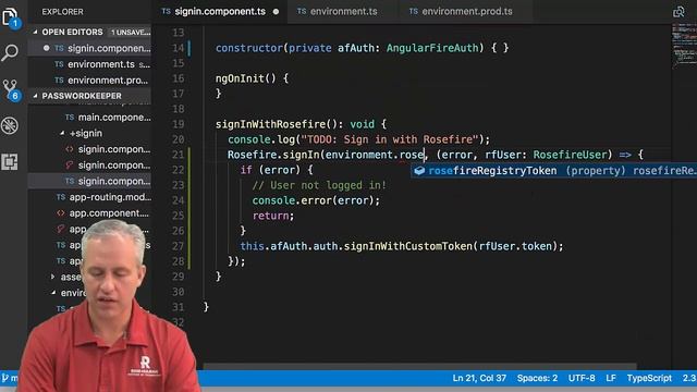 Angular with Firebase course - Password Keeper - 06 Rosefire Authentication смотреть онлайн