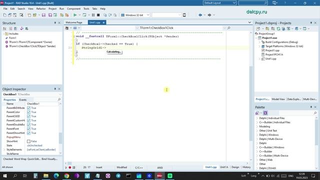 StringGrid and CheckBox C++ builder. смотреть онлайн