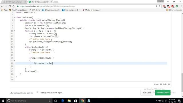 Day 8 of code: Dictionaries and Maps! hackerrank | java | tutorial смотреть онлайн