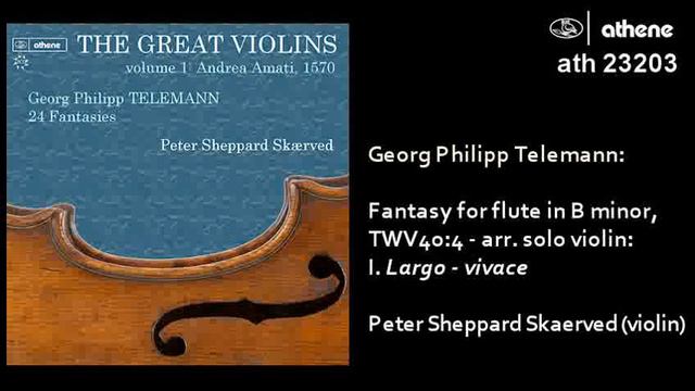 Telemann:  Flute Fantasy In B Minor (arr. Violin)