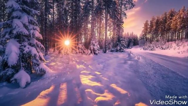 Закат солнца зимой смотреть онлайн