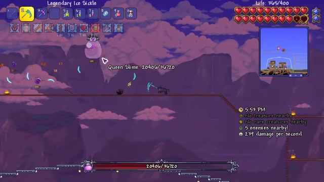 Terraria 1.4.4.7 / Master Mode / Melee / Queen Slime / П.1 смотреть онлайн