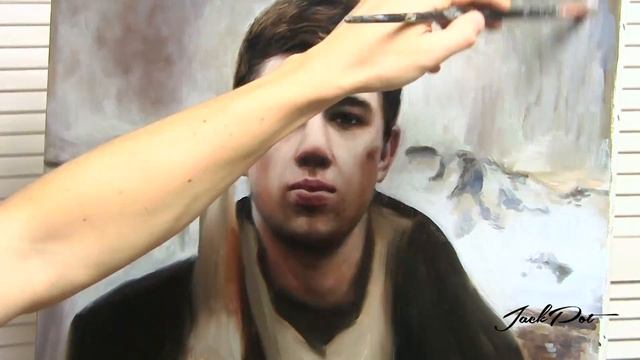 Портрет маслом Сергея Бодрова (младшего), к/ф Брат. Time-lapse video / Oil portrait смотреть онлайн