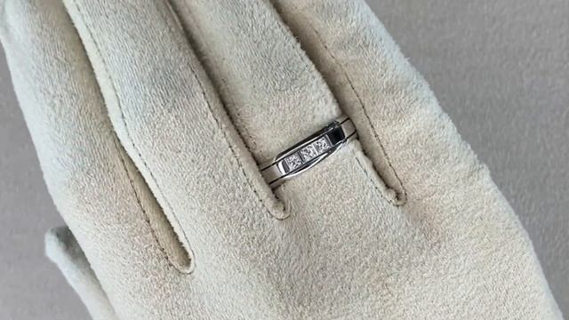 Обручальное кольцо из белого золота с бриллиантами *1-113-20* смотреть онлайн