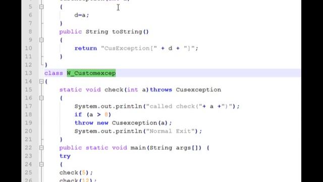 JAVA - Custom Exception смотреть онлайн