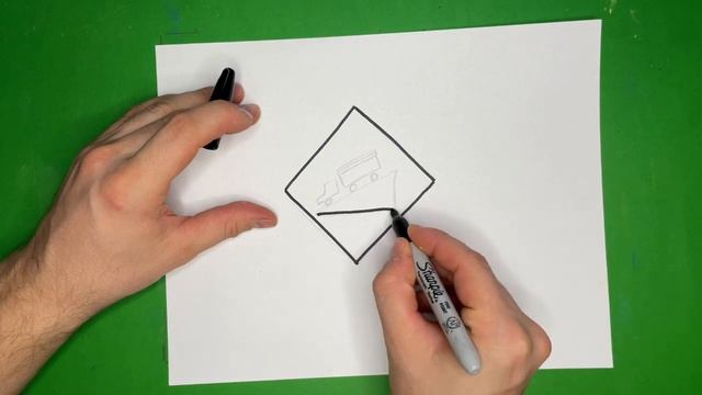 Как нарисовать Американский Дорожный Знак - Hill / Рисование для детей смотреть онлайн