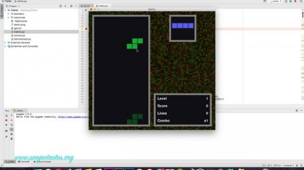Tetris Game In PYTHON With Source Code