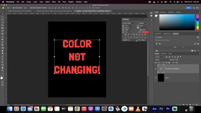 Text Not Changing Color - Photoshop - Quick Fix смотреть онлайн