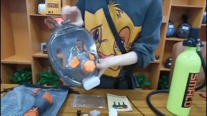 Маска для дайвинга с баллоном для воздуха