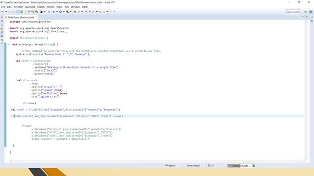 Dealing Multi source CSV file in Spark SQL | json_tuple | CSV & JSON in a single file | using Scala смотреть онлайн