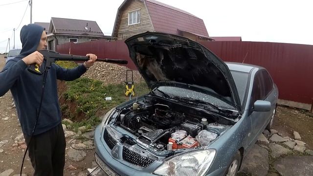 Обзор Karcher K5 basic, мойка двигателя, подкапотного пространства. Керхер k5 basic к5 басик смотреть онлайн